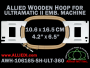 10.6 x 16.5 cm (4.2 x 6.5 inch) Rectangular Allied Wooden Embroidery Hoop