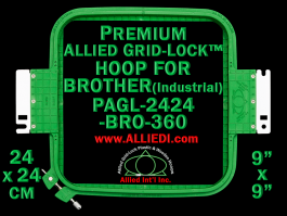 Brother Hoop / Embroidery Frame - 360 mm Sew Field / Arm Spacing - Premium  Allied GridLock 16 x 17 cm (6.5 x 7 inch) Rectangular Plastic Hoop