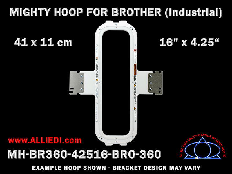 Brother 16 x 4.25 inch (41 x 11 cm) Vertical Magnetic Mighty Hoop for 360 mm Sew Field / Arm Spacing