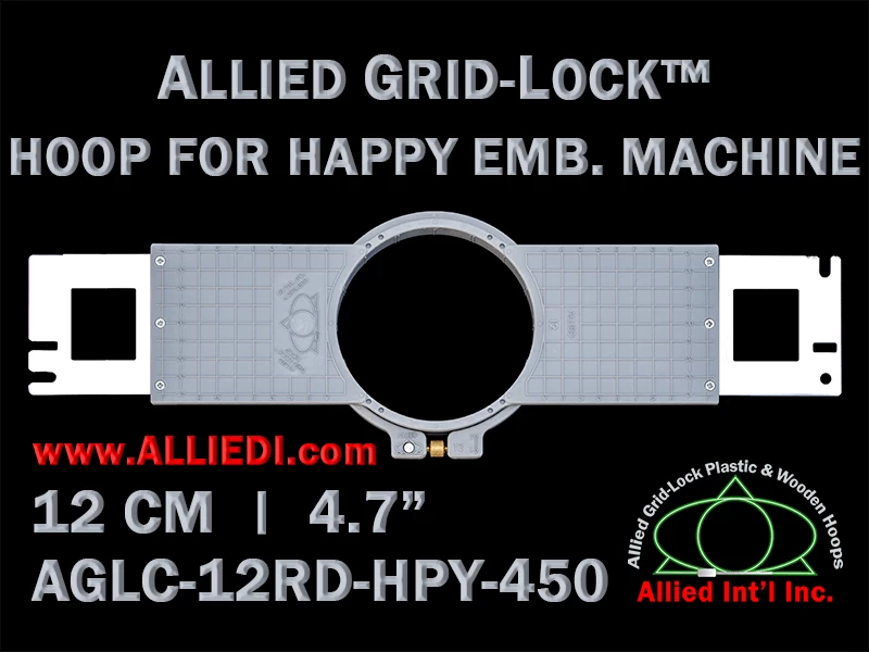 Happy Hoop / Embroidery Frame - 450 mm Sew Field / Arm Spacing - Premium  Allied GridLock 30 x 30 cm (12 x 12 inch) Square Plastic Hoop