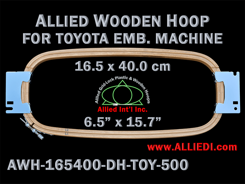 Toyota 16.5 x 40.0 cm (6.5 x 15.7 inch) Rectangular Allied Wooden Embroidery Hoop