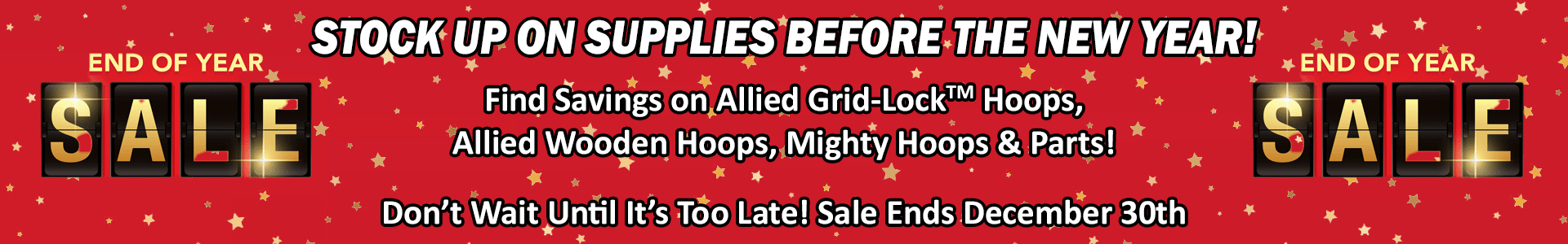 Allied Hoops End of Year Sale - Stock Up in 2024!